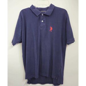 Polo Short Sleeve Shirt- Size L, navy blue